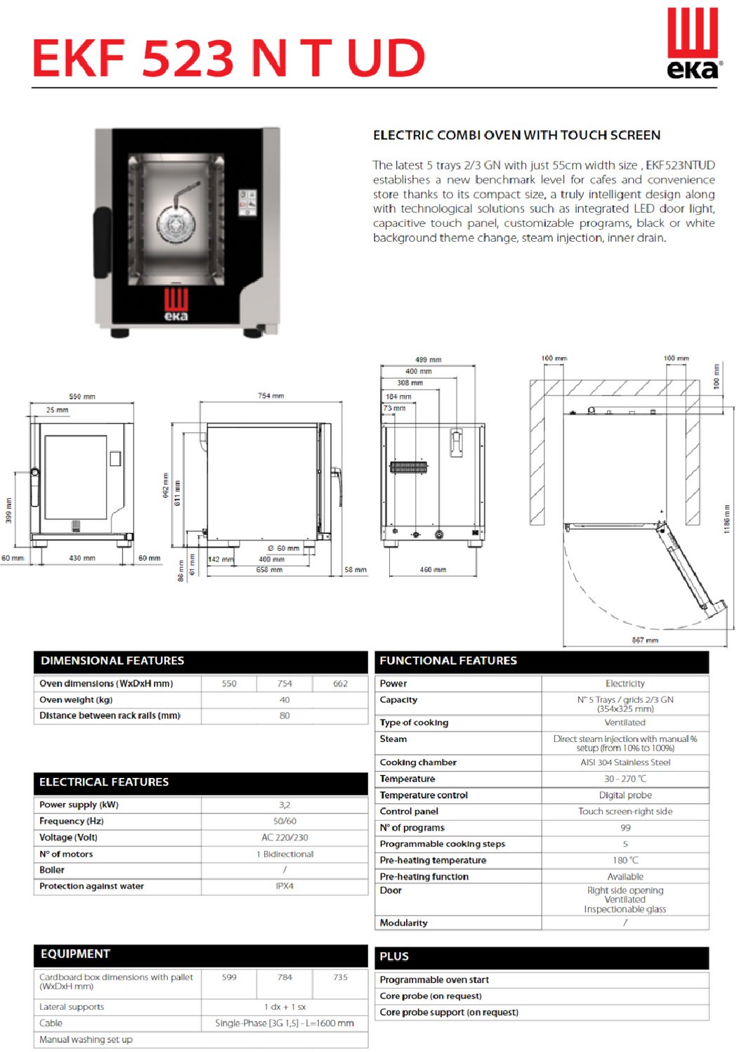 eka 5層萬用電焗爐<br/>5 Trays Electric Combi Oven<br/>(2 Models) - Image 6